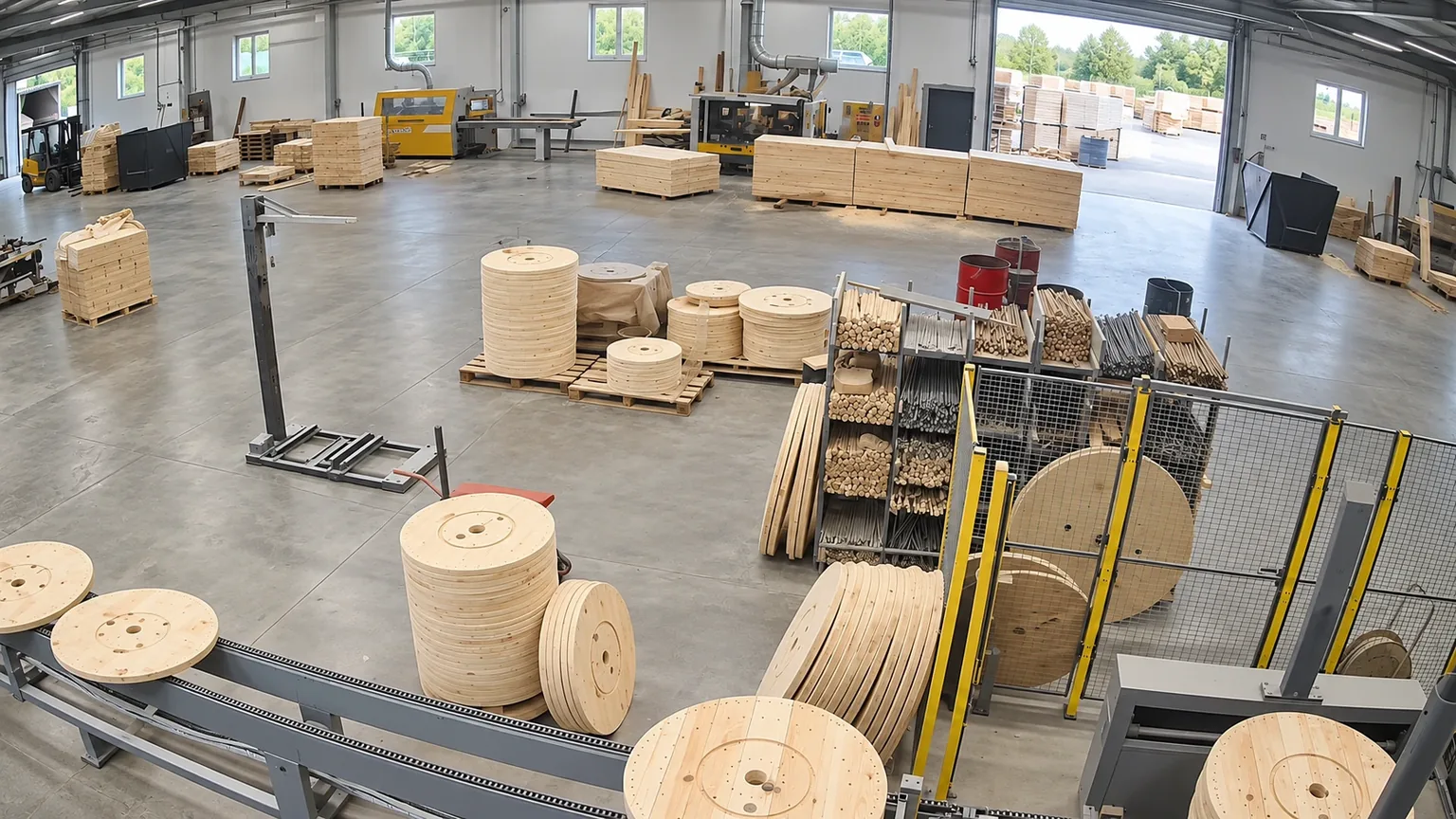 Fallwood – store of drum flanges and components