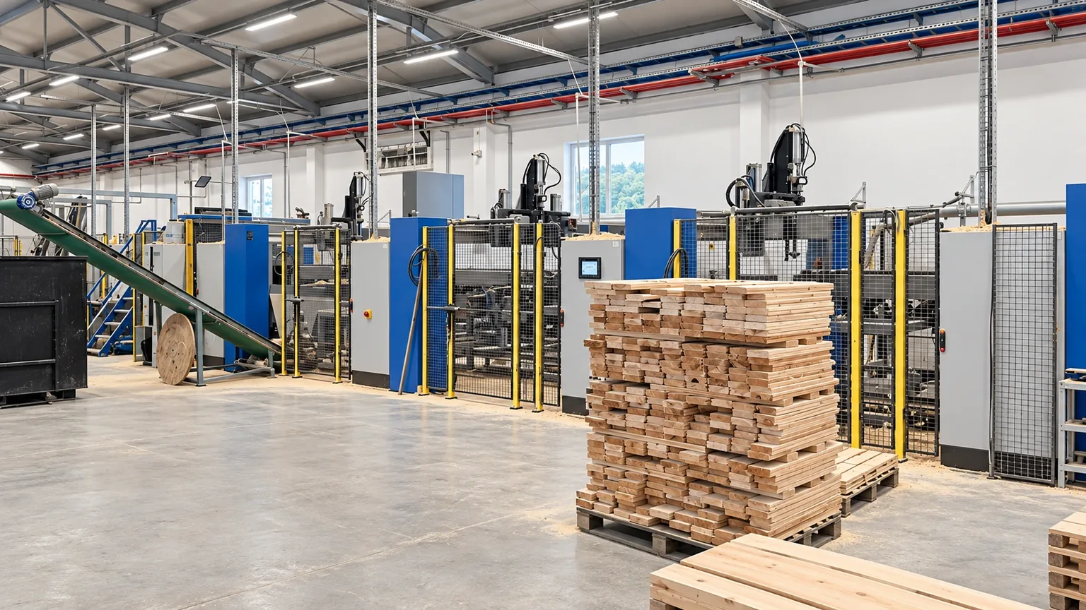 Fallwood – linea produttiva e pacco di elementi finiti