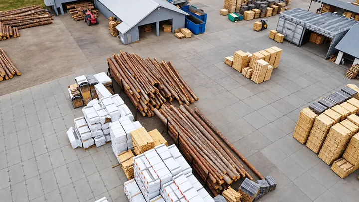 Fallwood – Luftaufnahme: Holzlagerung